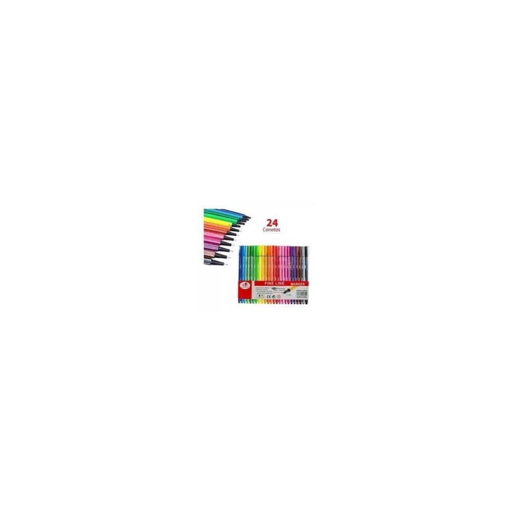 Marcadores Fine Line - conjunto 24 cores